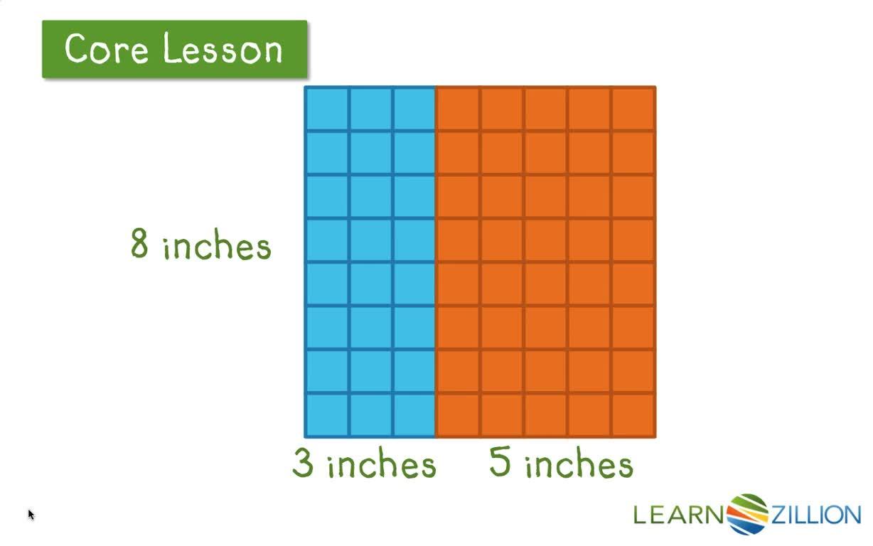 Finding the Area of a Rectangle Using Smaller Rectangles